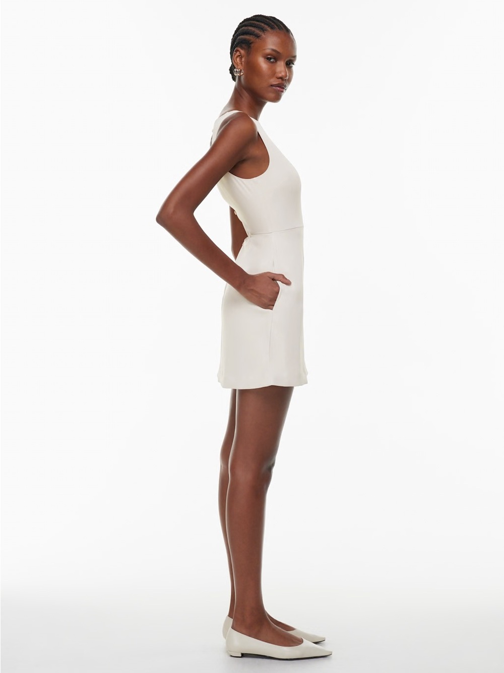 Aritzia Babaton Spectre Dress in Matte Pearl - Picture 3 of 12